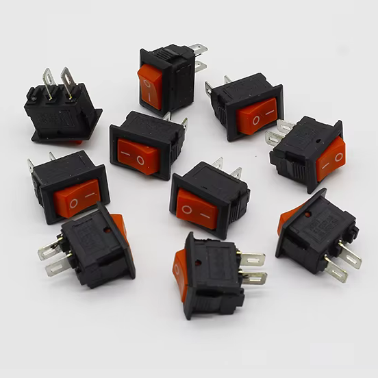 Rocker Switch - Red Black  - SPST