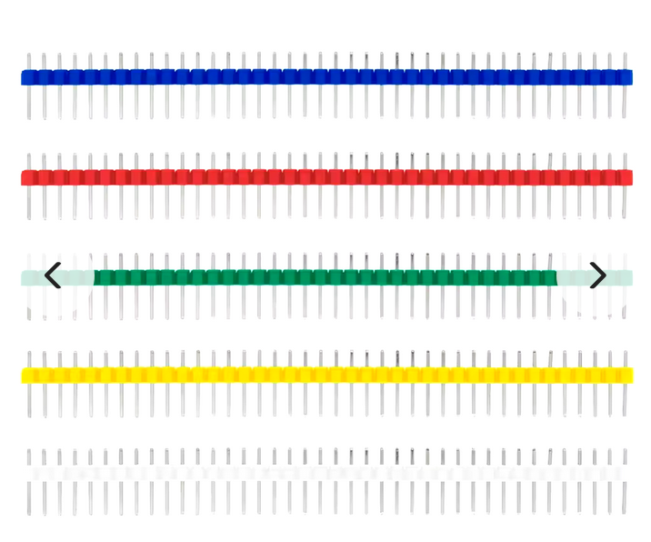 40 (1 row) breakable pin header 2.54 mm male header connector – BLACK