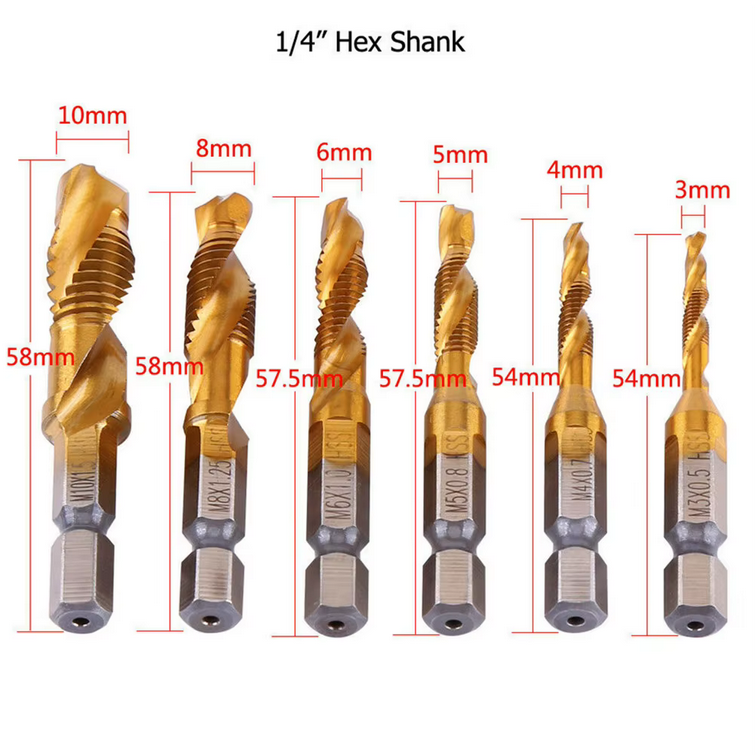 SIZE: M8 - Metric Tap Drill Bit  - HSS Titanium Coated