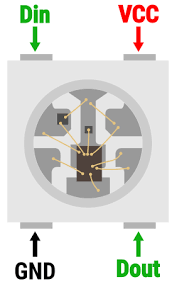 WS2812B addressable led - black